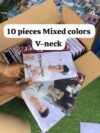 10-pcs Mixed colors V-Neck